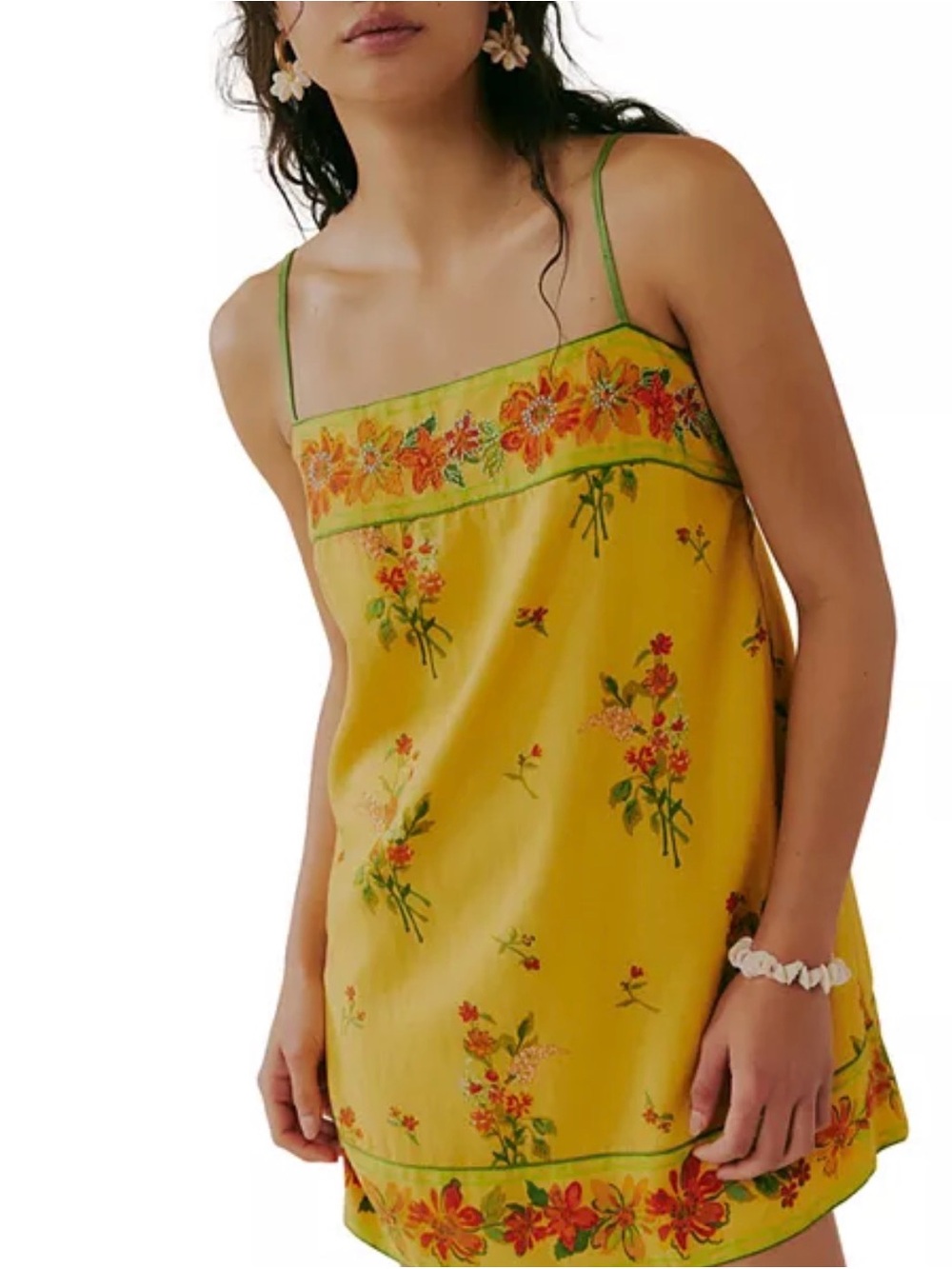 Free People Bali Take Me With You Mini Dress top embroidered small